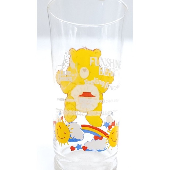 Vintage Care Bears Pizza Hut Drinking Glasses Set of 3 1983 Limited Edition - Picture 6 of 9